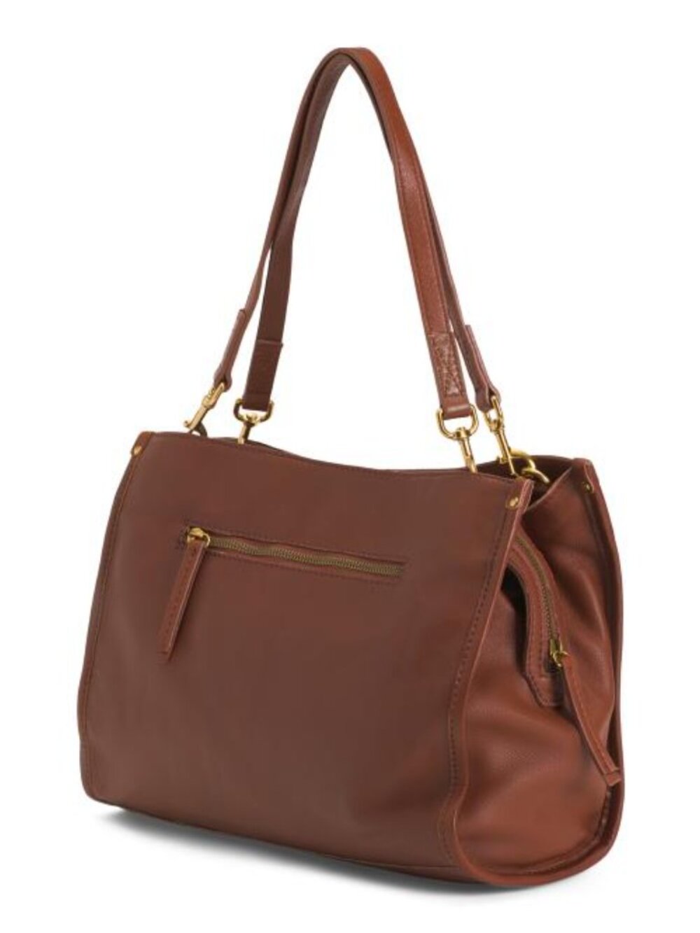 AMERICAN LEATHER CO. Leather Lenox Triple Entry Satchel - Picture 4 of 5